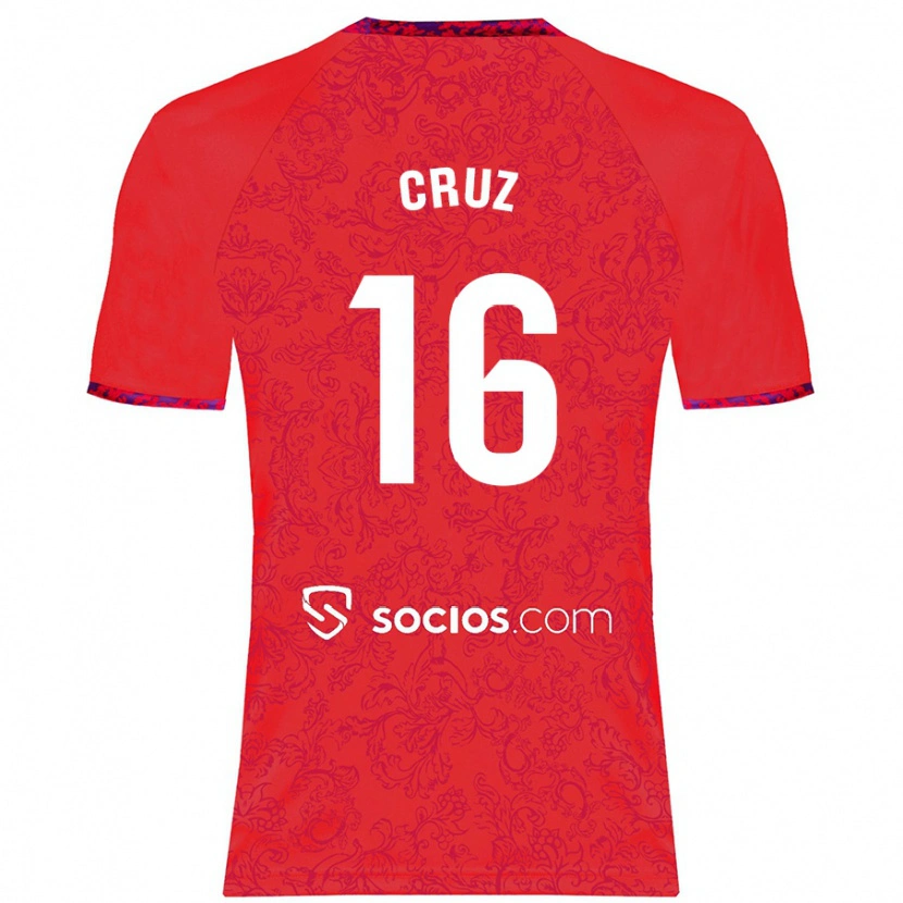 Danxen Herren Jesús Cruz #16 Rot Auswärtstrikot Trikot 2024/25 T-Shirt