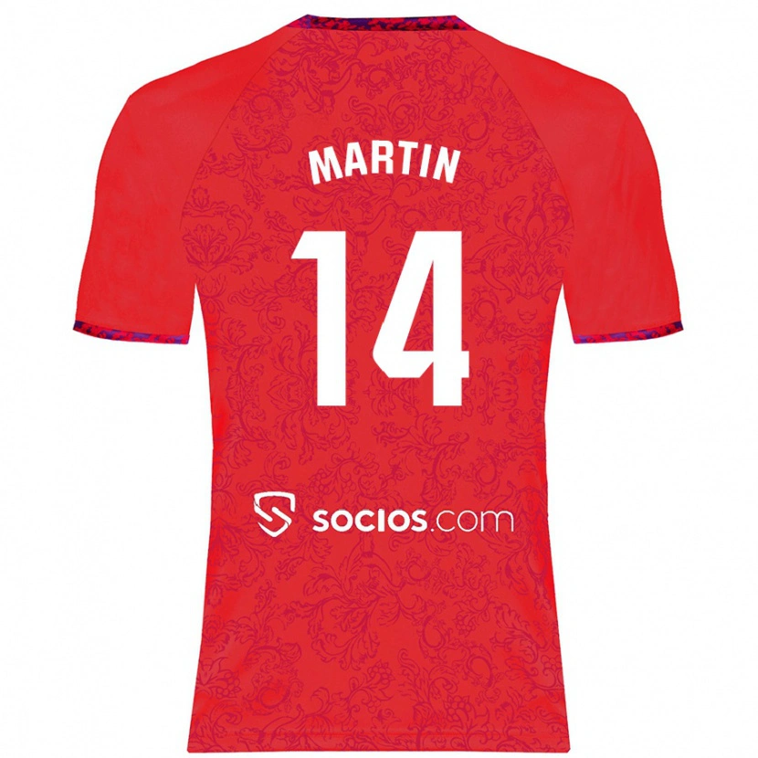 Danxen Herren Nazareth Martín #14 Rot Auswärtstrikot Trikot 2024/25 T-Shirt