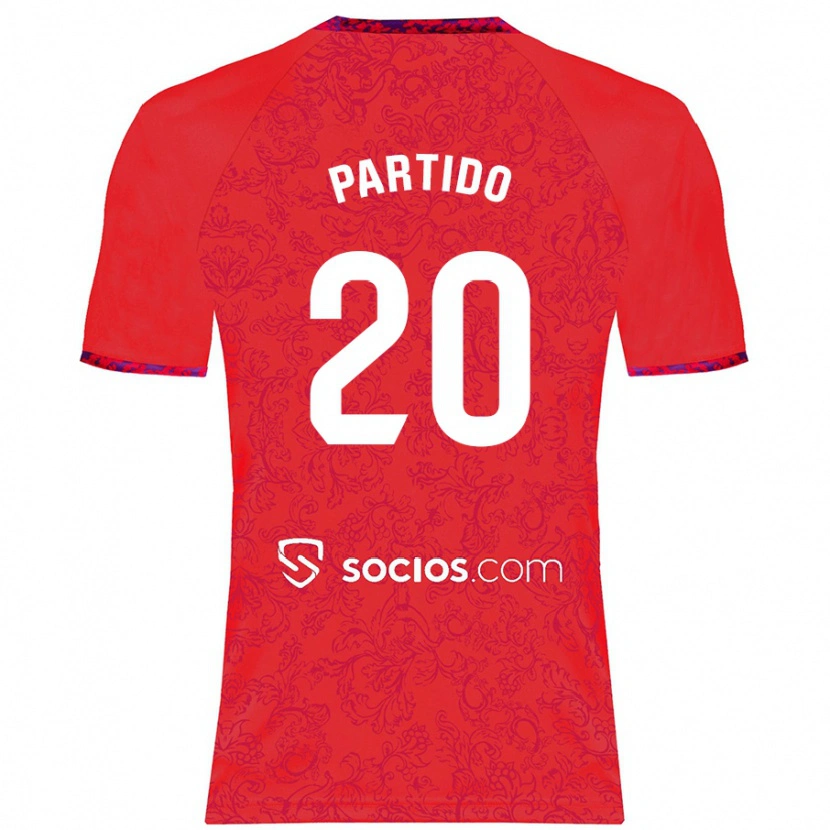Danxen Herren Paula Partido #20 Rot Auswärtstrikot Trikot 2024/25 T-Shirt