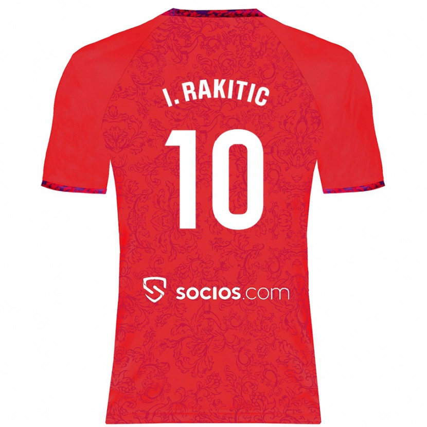 Danxen Herren Ivan Rakitic #10 Rot Auswärtstrikot Trikot 2024/25 T-Shirt