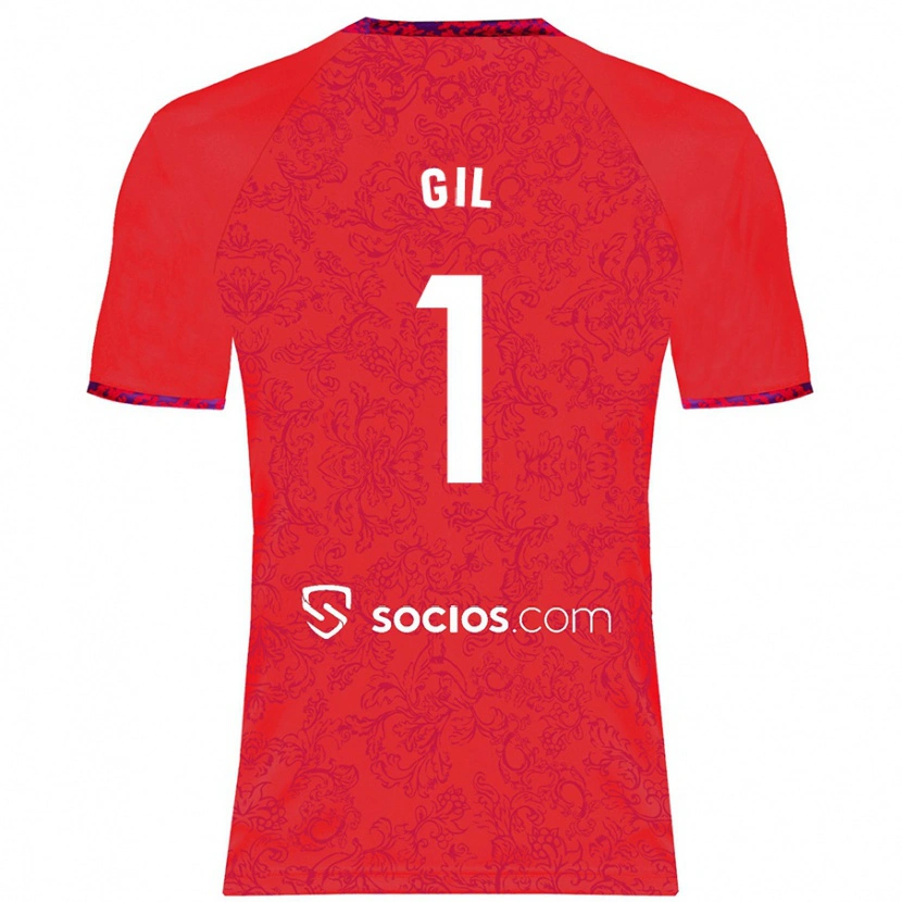 Danxen Herren David Gil #1 Rot Auswärtstrikot Trikot 2024/25 T-Shirt