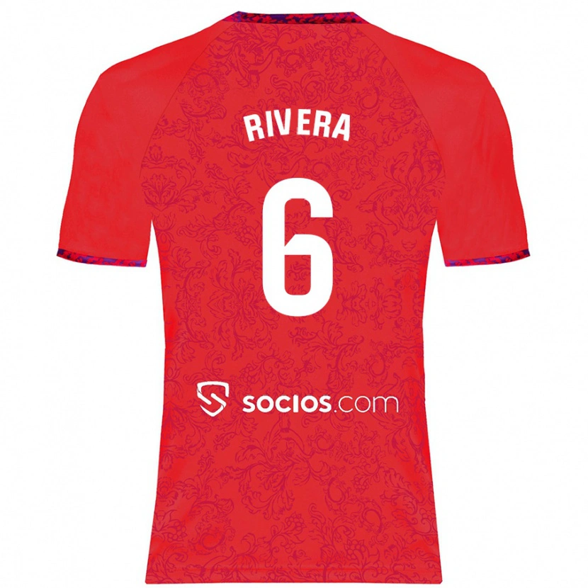Danxen Herren Pablo Rivera #6 Rot Auswärtstrikot Trikot 2024/25 T-Shirt