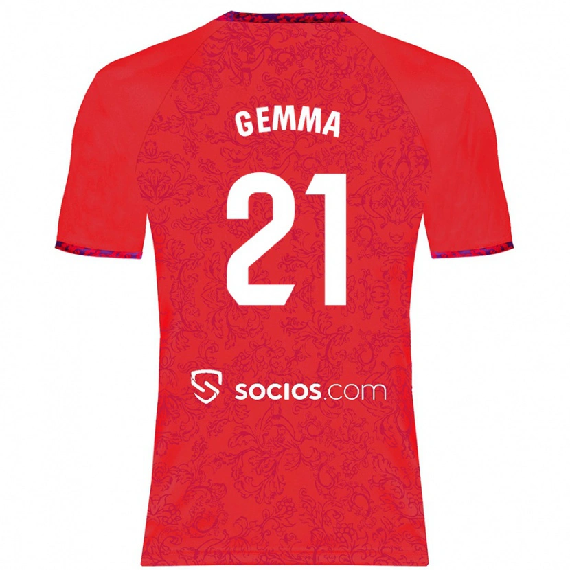 Danxen Herren Gemma Gili Giner #21 Rot Auswärtstrikot Trikot 2024/25 T-Shirt