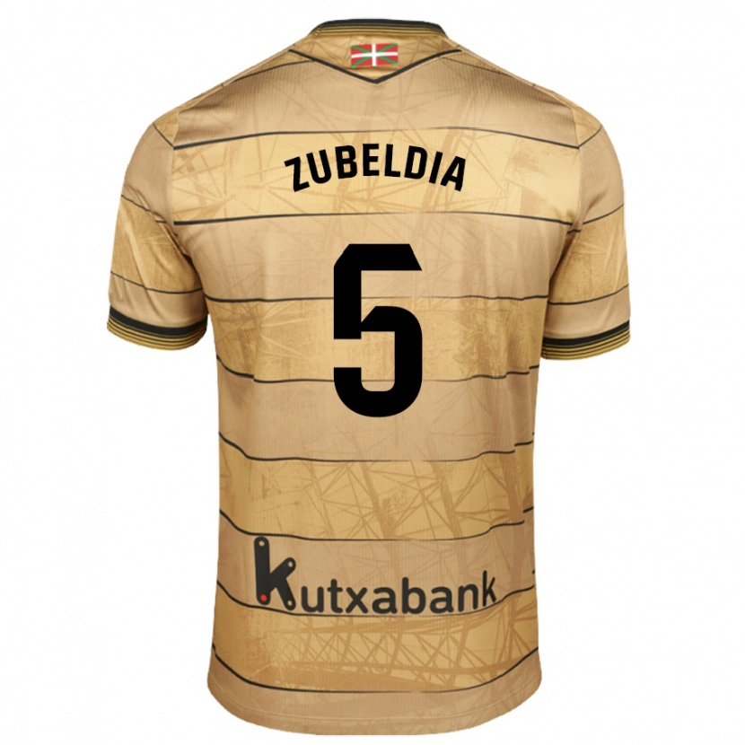 Danxen Herren Igor Zubeldia #5 Braun Auswärtstrikot Trikot 2024/25 T-Shirt