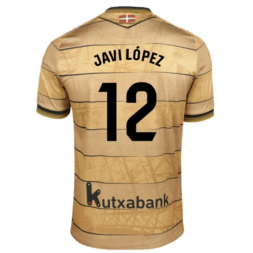 Danxen Herren Javi López #12 Braun Auswärtstrikot Trikot 2024/25 T-Shirt