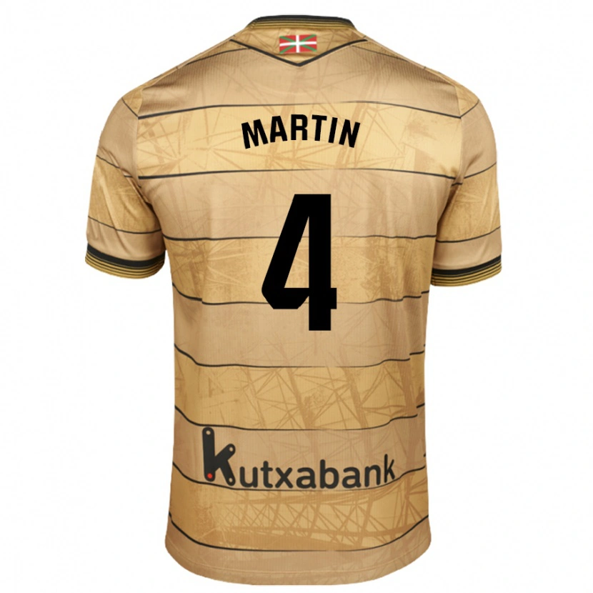 Danxen Herren Jon Martín #4 Braun Auswärtstrikot Trikot 2024/25 T-Shirt