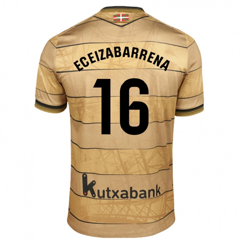 Danxen Herren Jon Eceizabarrena #16 Braun Auswärtstrikot Trikot 2024/25 T-Shirt