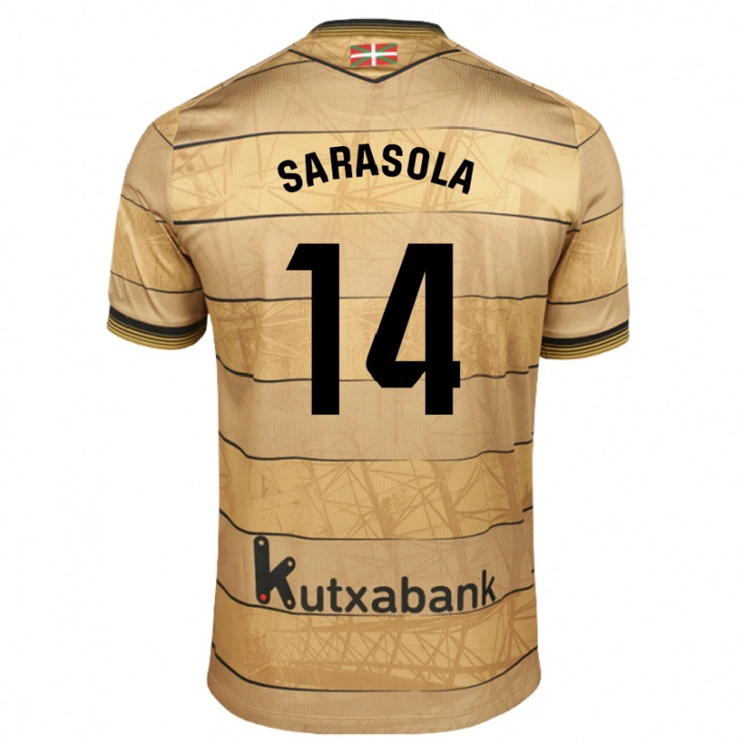 Danxen Herren Izarne Sarasola #14 Braun Auswärtstrikot Trikot 2024/25 T-Shirt