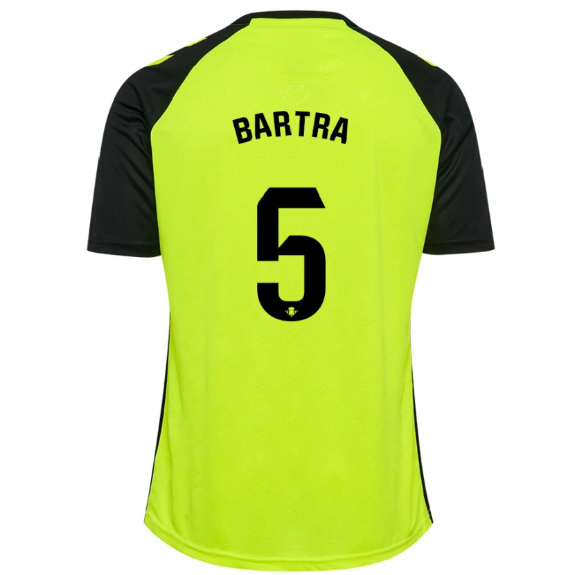Danxen Herren Marc Bartra #5 Fluoreszierendes Gelb Schwarz Auswärtstrikot Trikot 2024/25 T-Shirt