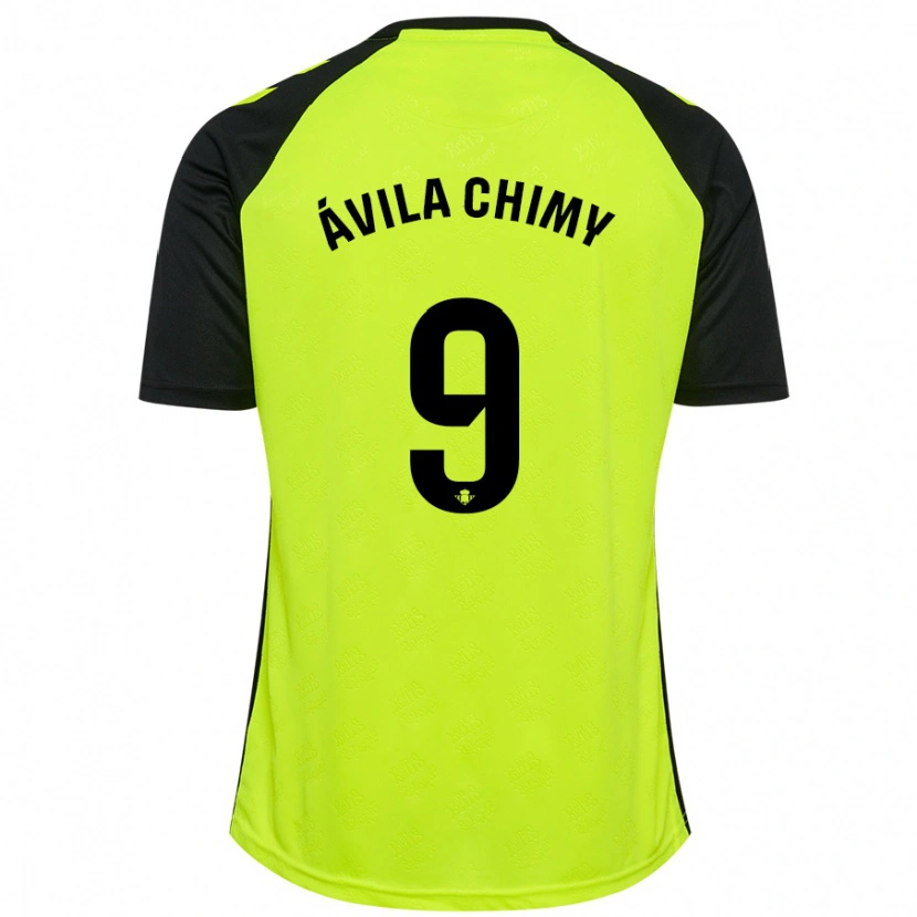 Danxen Herren Chimy Ávila #9 Fluoreszierendes Gelb Schwarz Auswärtstrikot Trikot 2024/25 T-Shirt