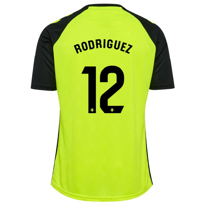 Danxen Herren Ricardo Rodríguez #12 Fluoreszierendes Gelb Schwarz Auswärtstrikot Trikot 2024/25 T-Shirt