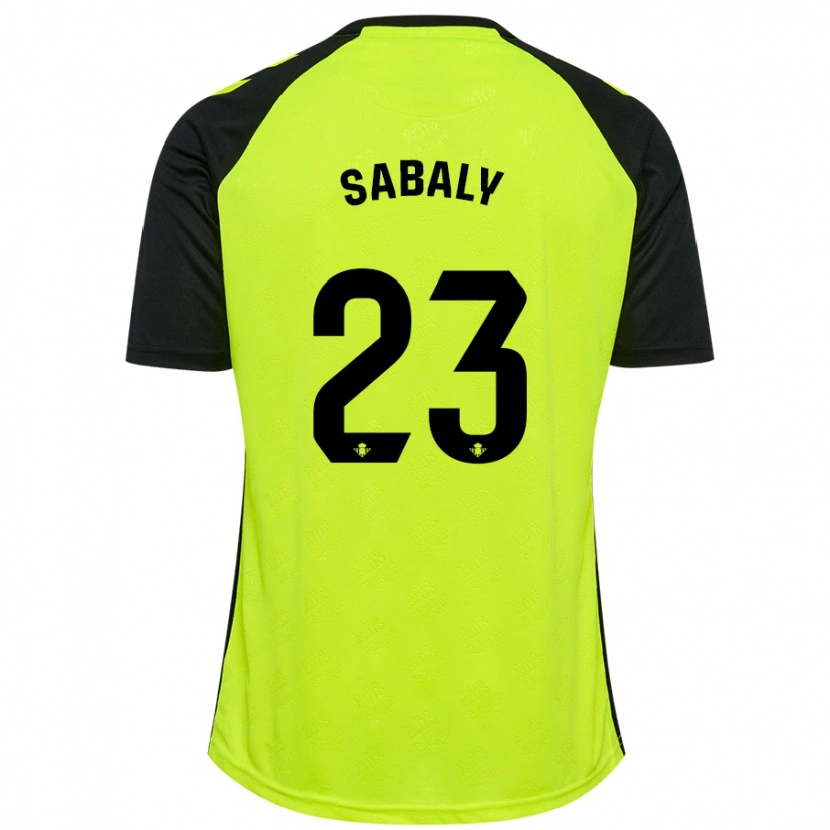 Danxen Herren Youssouf Sabaly #23 Fluoreszierendes Gelb Schwarz Auswärtstrikot Trikot 2024/25 T-Shirt