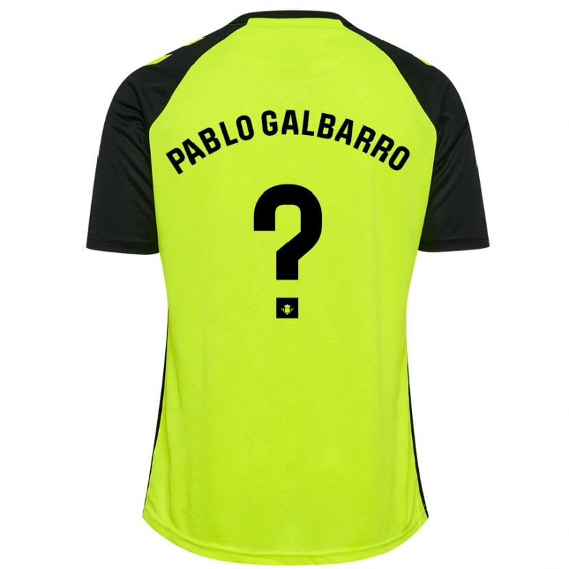 Danxen Herren Juan Pablo Galbarro #0 Fluoreszierendes Gelb Schwarz Auswärtstrikot Trikot 2024/25 T-Shirt