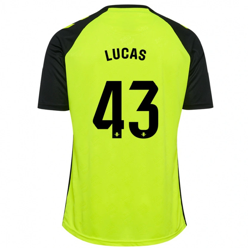 Danxen Herren Lucas Alcázar #43 Fluoreszierendes Gelb Schwarz Auswärtstrikot Trikot 2024/25 T-Shirt