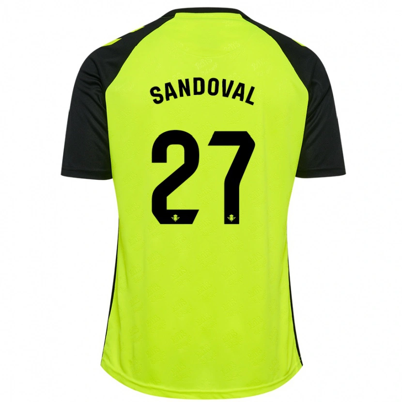 Danxen Herren Keimer Sandoval #27 Fluoreszierendes Gelb Schwarz Auswärtstrikot Trikot 2024/25 T-Shirt