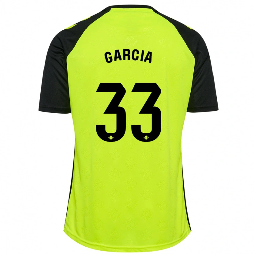 Danxen Herren Pablo García #33 Fluoreszierendes Gelb Schwarz Auswärtstrikot Trikot 2024/25 T-Shirt