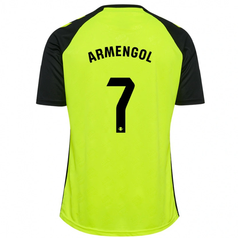 Danxen Herren Carla Armengol #7 Fluoreszierendes Gelb Schwarz Auswärtstrikot Trikot 2024/25 T-Shirt