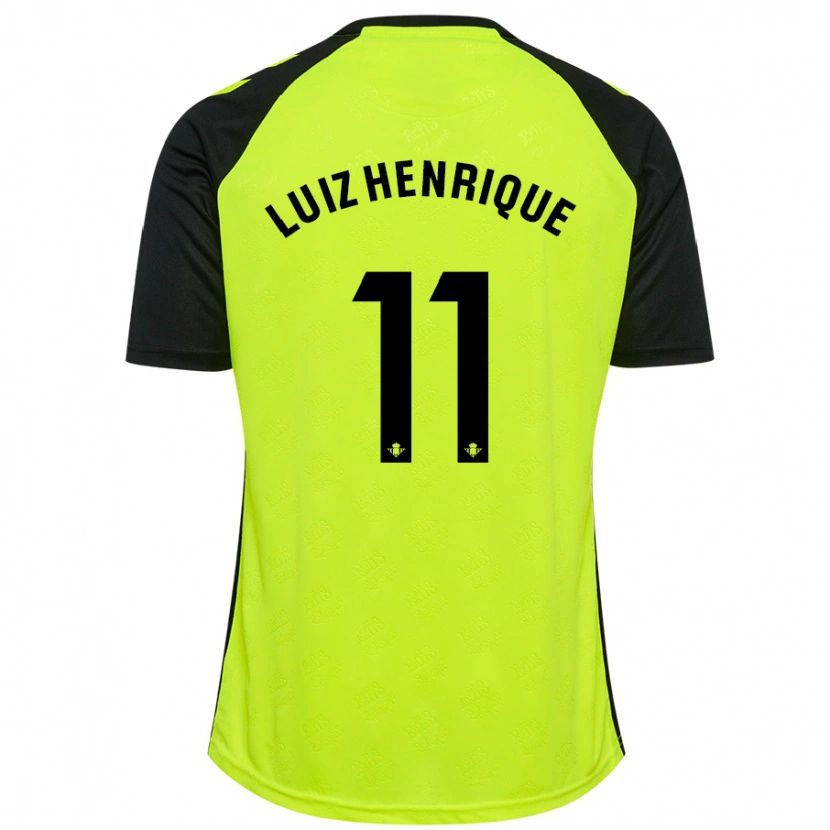 Danxen Herren Luiz Henrique #11 Fluoreszierendes Gelb Schwarz Auswärtstrikot Trikot 2024/25 T-Shirt