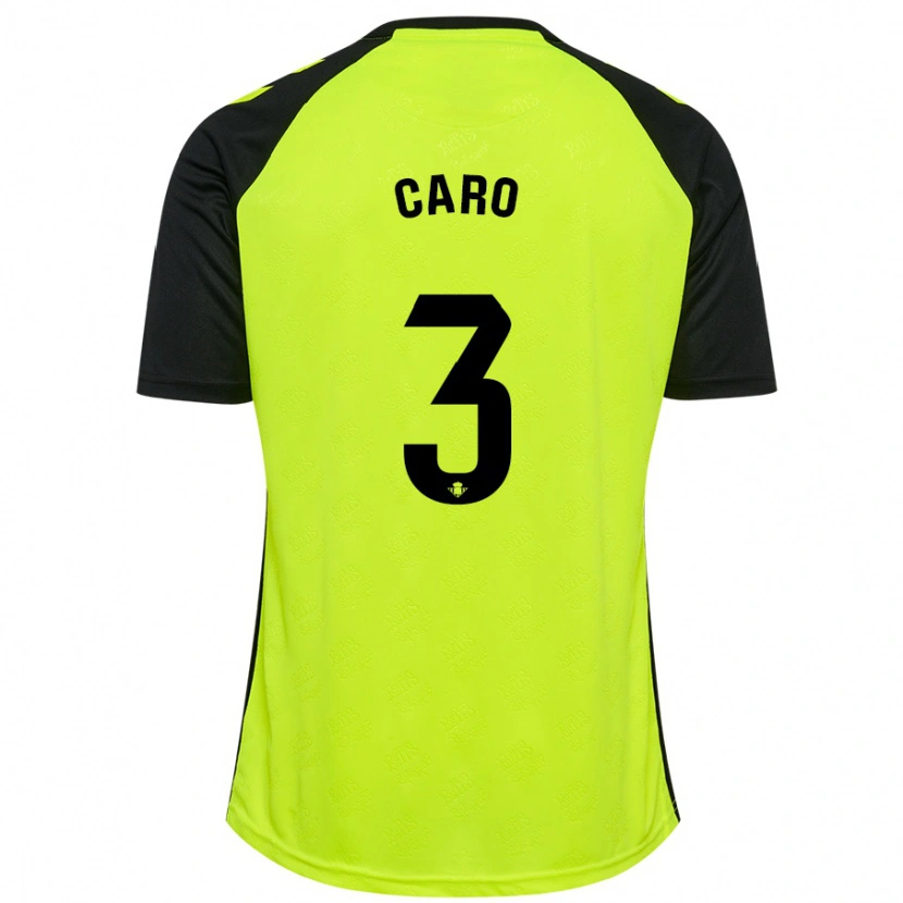Danxen Herren Andrés Caro #3 Fluoreszierendes Gelb Schwarz Auswärtstrikot Trikot 2024/25 T-Shirt