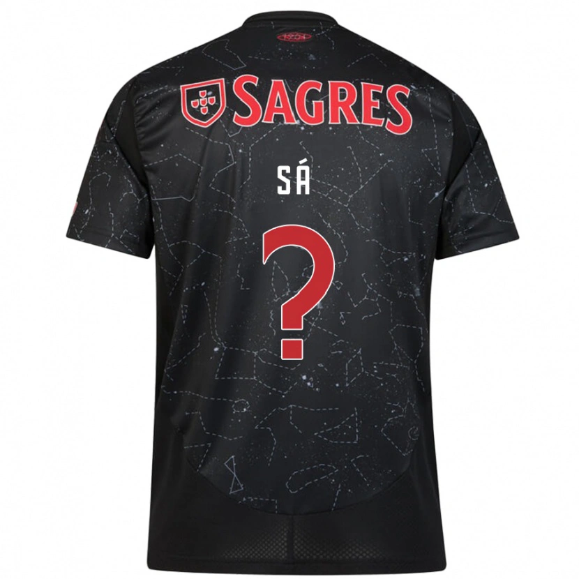 Danxen Herren Manuel Sá #0 Schwarz Rot Auswärtstrikot Trikot 2024/25 T-Shirt