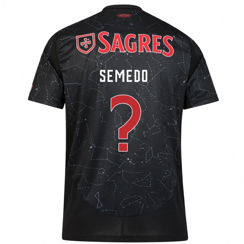 Danxen Herren Nilson Semedo #0 Schwarz Rot Auswärtstrikot Trikot 2024/25 T-Shirt