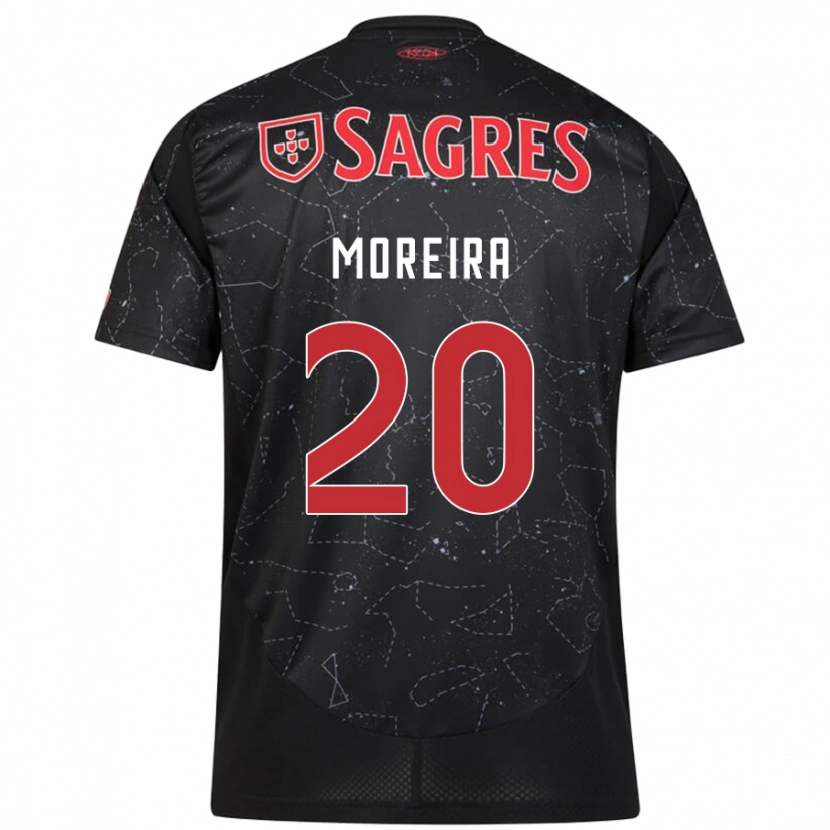 Danxen Herren André Moreira #20 Schwarz Rot Auswärtstrikot Trikot 2024/25 T-Shirt