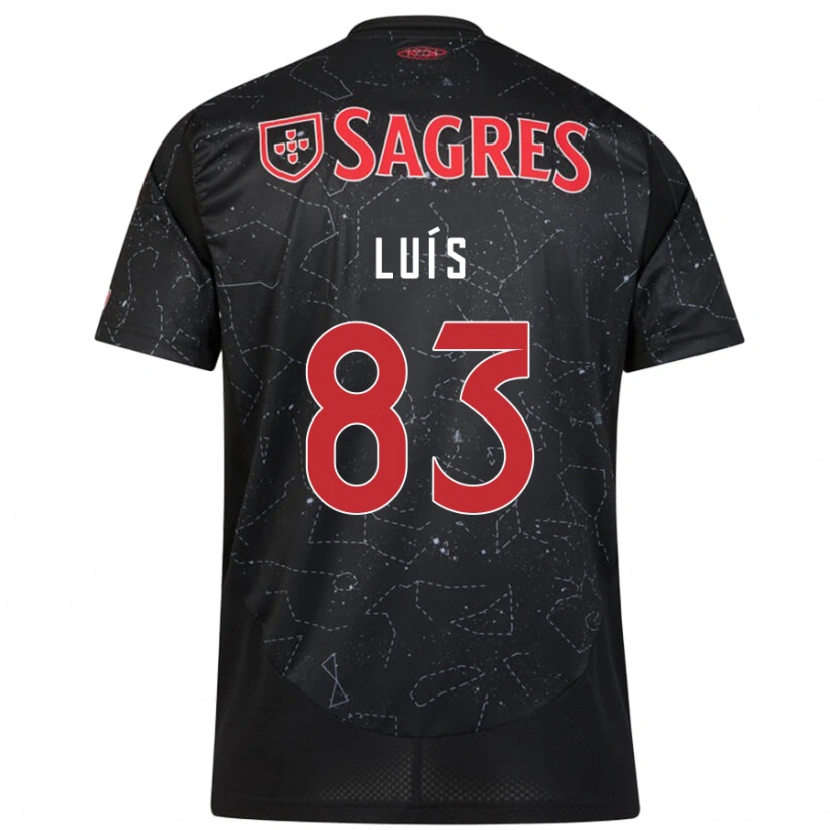 Danxen Herren Rafael Luís #83 Schwarz Rot Auswärtstrikot Trikot 2024/25 T-Shirt
