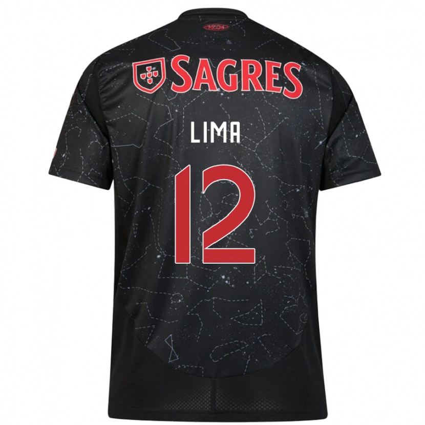 Danxen Herren Thaís Lima #12 Schwarz Rot Auswärtstrikot Trikot 2024/25 T-Shirt