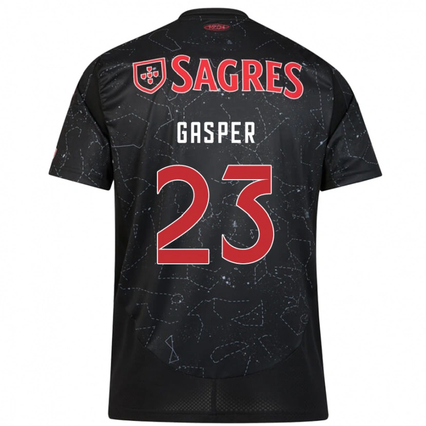 Danxen Herren Anna Gasper #23 Schwarz Rot Auswärtstrikot Trikot 2024/25 T-Shirt