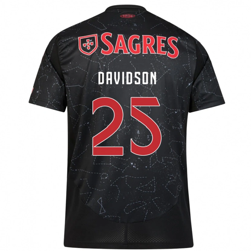 Danxen Herren Chandra Davidson #25 Schwarz Rot Auswärtstrikot Trikot 2024/25 T-Shirt