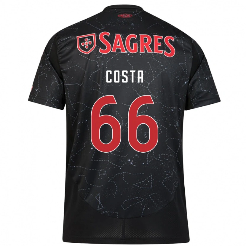 Danxen Herren Rute Costa #66 Schwarz Rot Auswärtstrikot Trikot 2024/25 T-Shirt