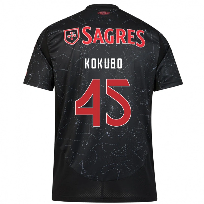 Danxen Herren Leo Kokubo #45 Schwarz Rot Auswärtstrikot Trikot 2024/25 T-Shirt