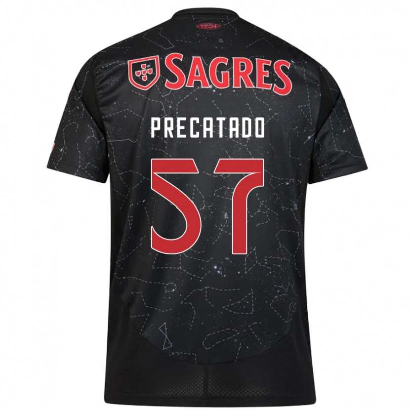 Danxen Herren Precatado #57 Schwarz Rot Auswärtstrikot Trikot 2024/25 T-Shirt