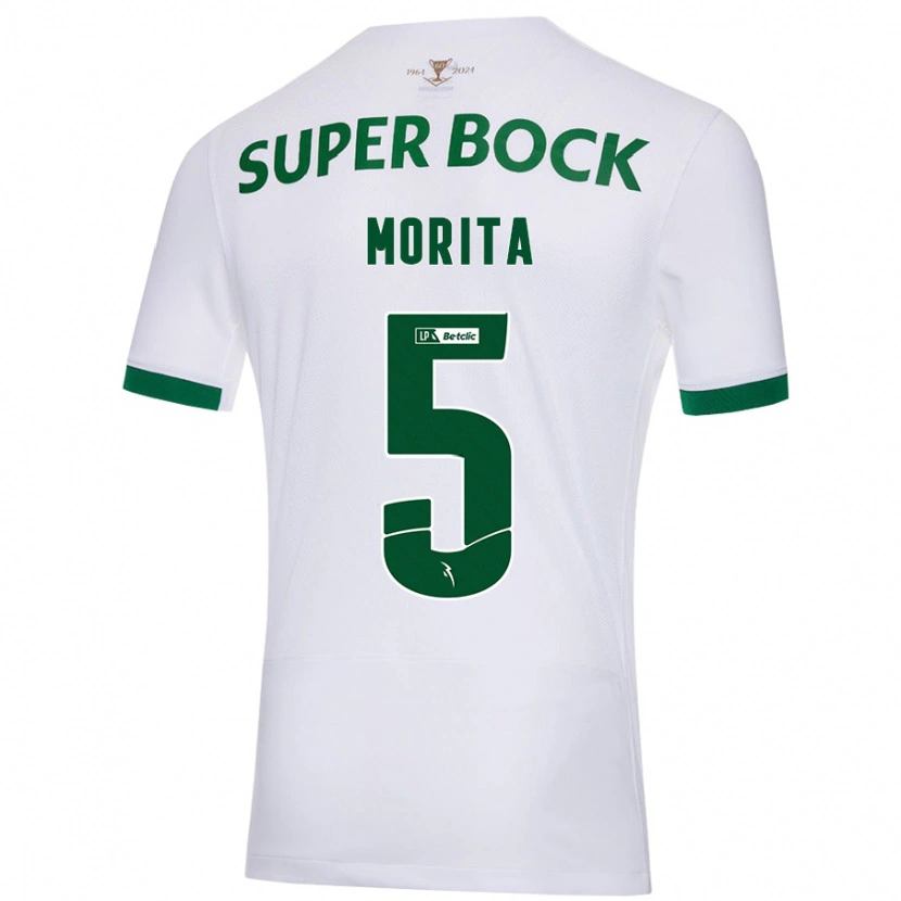 Danxen Herren Hidemasa Morita #5 Weiß Grün Auswärtstrikot Trikot 2024/25 T-Shirt
