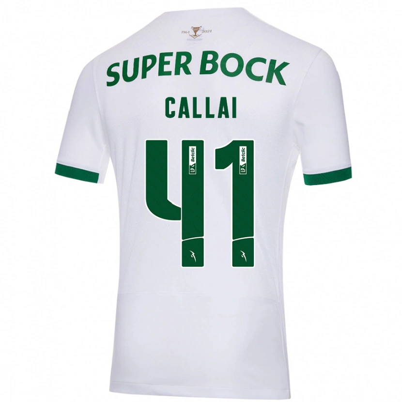 Danxen Herren Diego Callai #41 Weiß Grün Auswärtstrikot Trikot 2024/25 T-Shirt
