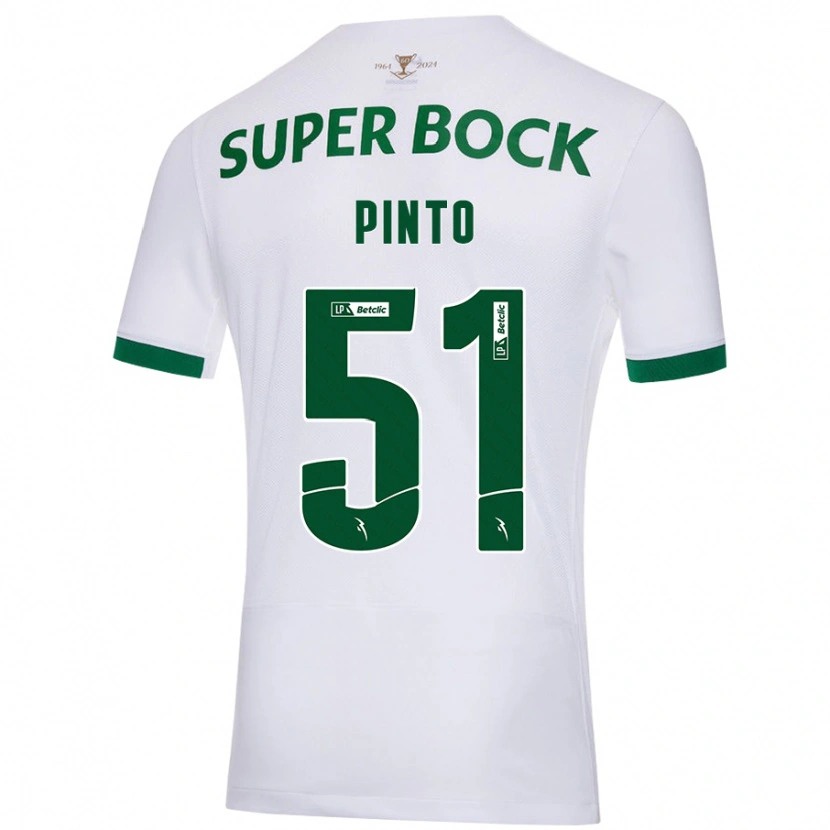 Danxen Herren Diogo Pinto #51 Weiß Grün Auswärtstrikot Trikot 2024/25 T-Shirt