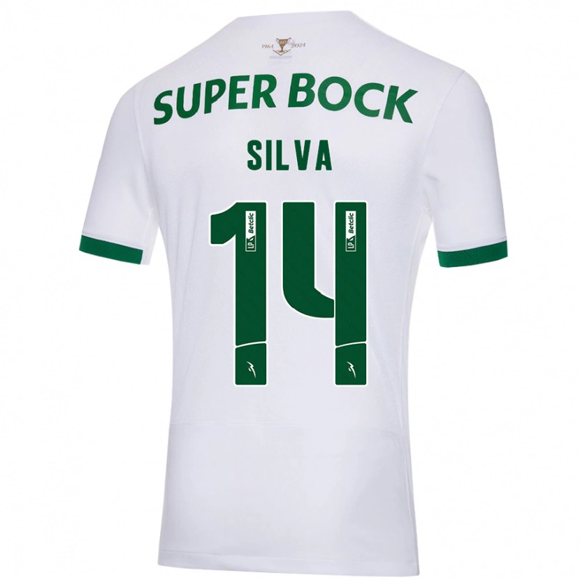 Danxen Herren Guilherme Silva #14 Weiß Grün Auswärtstrikot Trikot 2024/25 T-Shirt
