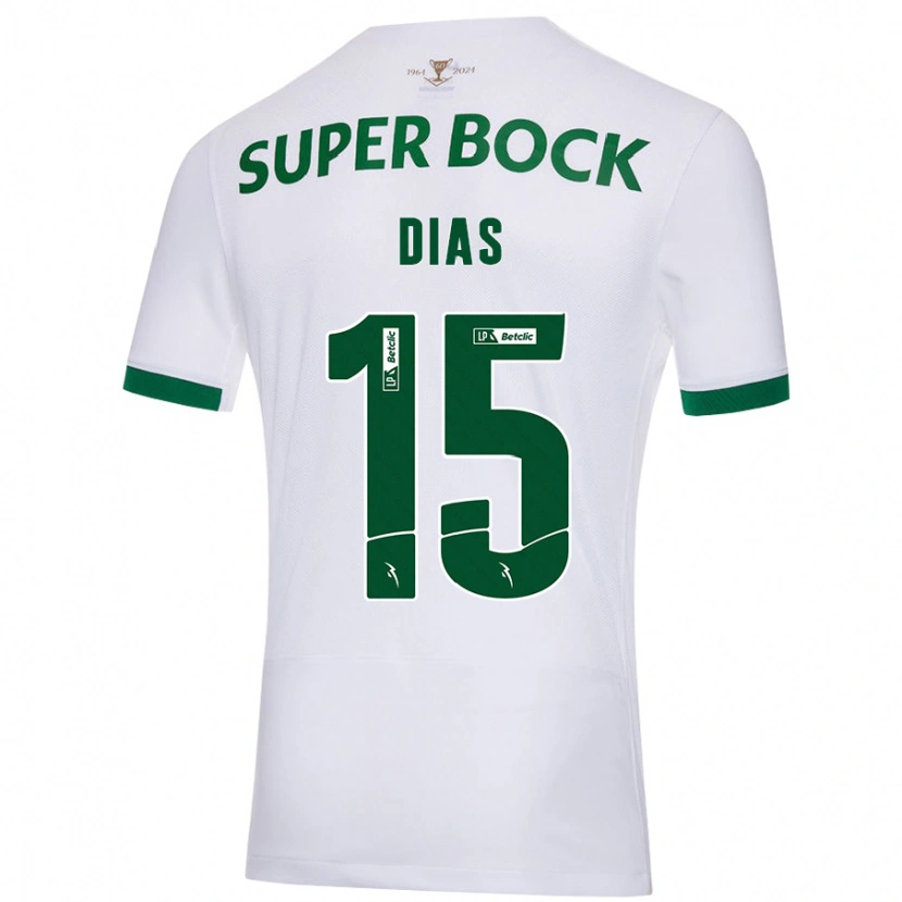 Danxen Herren Rodrigo Dias #15 Weiß Grün Auswärtstrikot Trikot 2024/25 T-Shirt