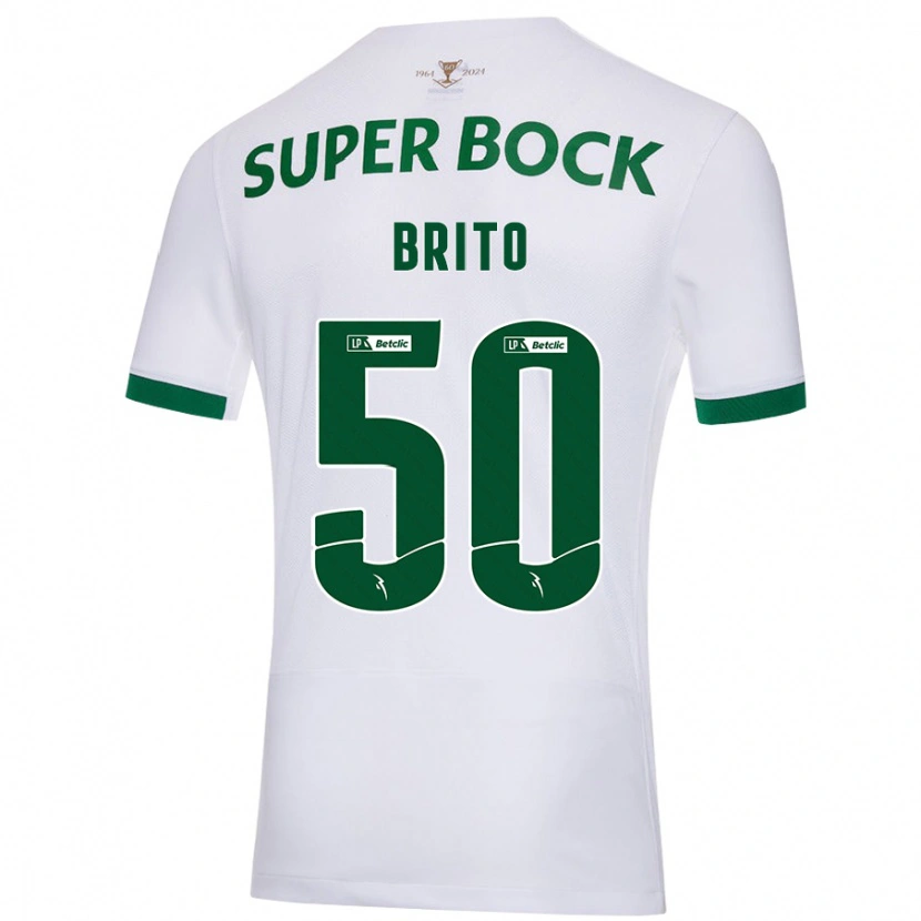 Danxen Herren Alexandre Brito #50 Weiß Grün Auswärtstrikot Trikot 2024/25 T-Shirt