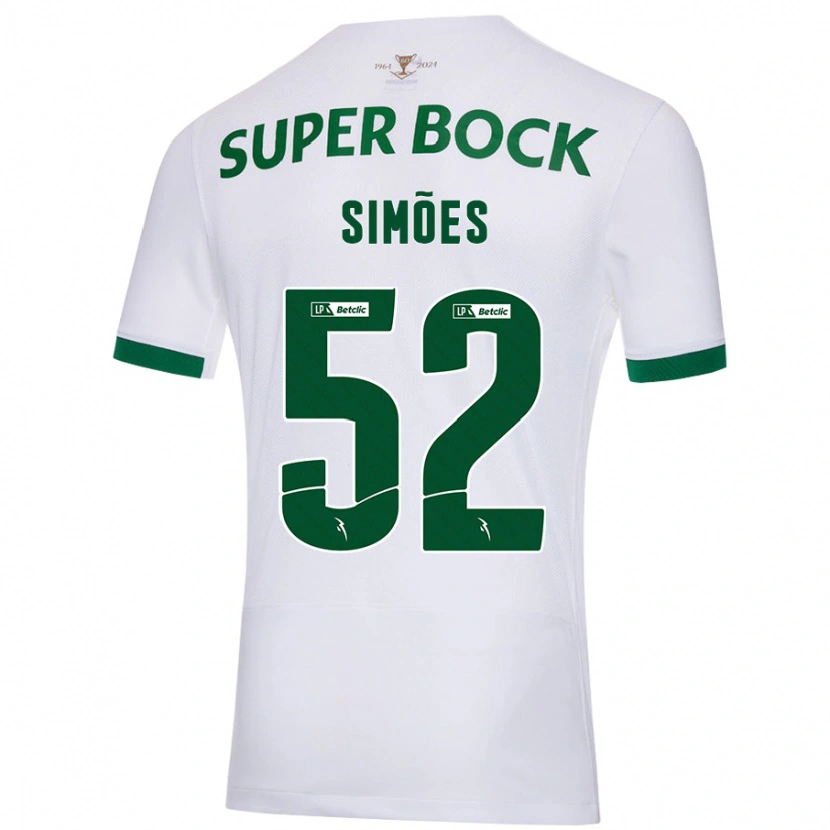 Danxen Herren João Simões #52 Weiß Grün Auswärtstrikot Trikot 2024/25 T-Shirt