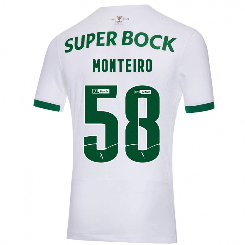 Danxen Herren David Monteiro #58 Weiß Grün Auswärtstrikot Trikot 2024/25 T-Shirt