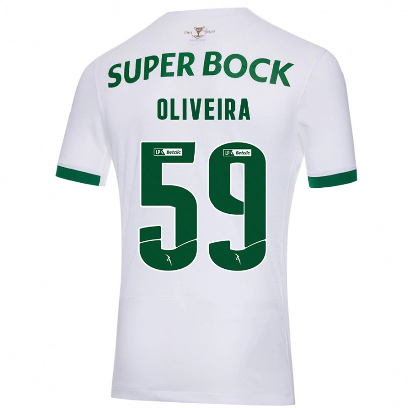 Danxen Herren Kauã Oliveira #59 Weiß Grün Auswärtstrikot Trikot 2024/25 T-Shirt