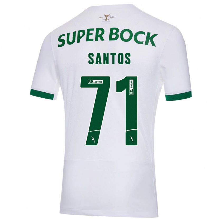 Danxen Herren Denilson Santos #71 Weiß Grün Auswärtstrikot Trikot 2024/25 T-Shirt