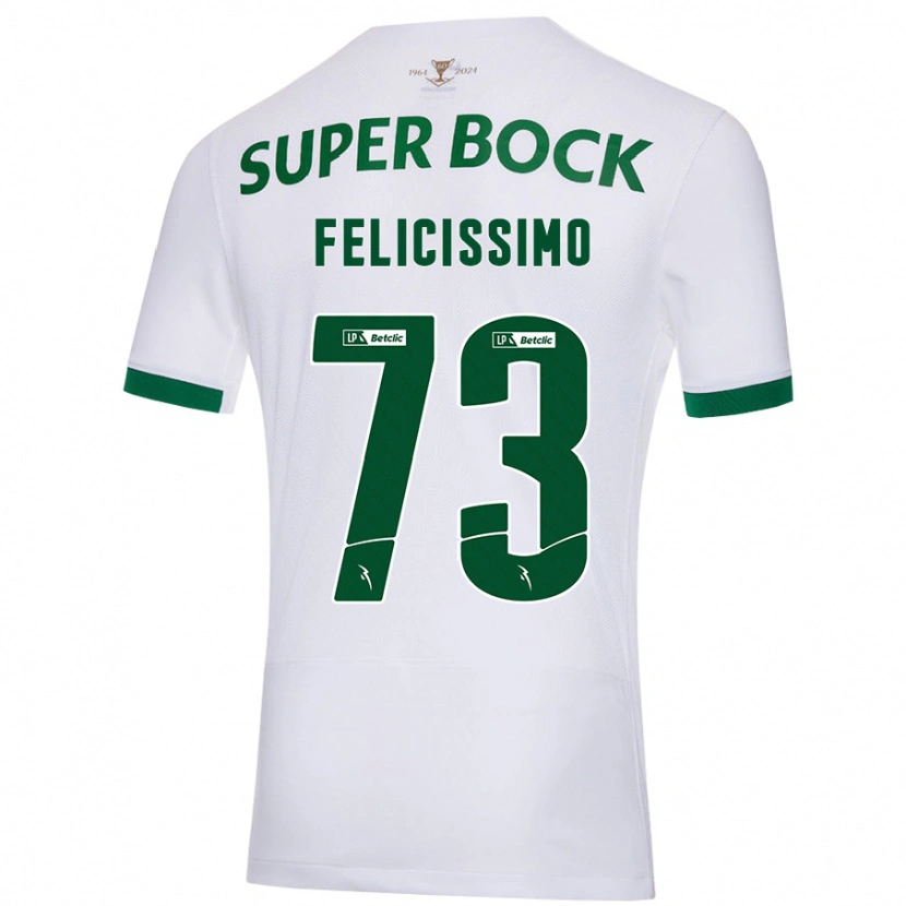 Danxen Herren Eduardo Felicíssimo #73 Weiß Grün Auswärtstrikot Trikot 2024/25 T-Shirt