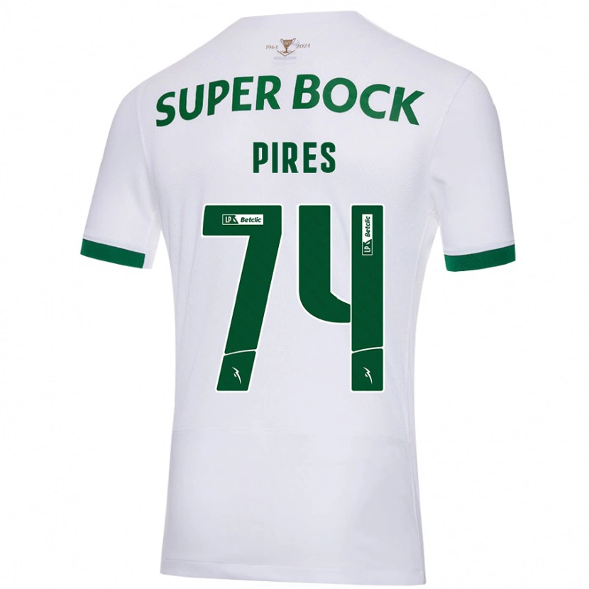 Danxen Herren Guilherme Pires #74 Weiß Grün Auswärtstrikot Trikot 2024/25 T-Shirt
