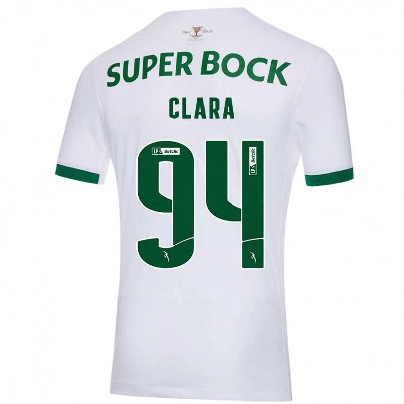 Danxen Herren Diogo Clara #94 Weiß Grün Auswärtstrikot Trikot 2024/25 T-Shirt