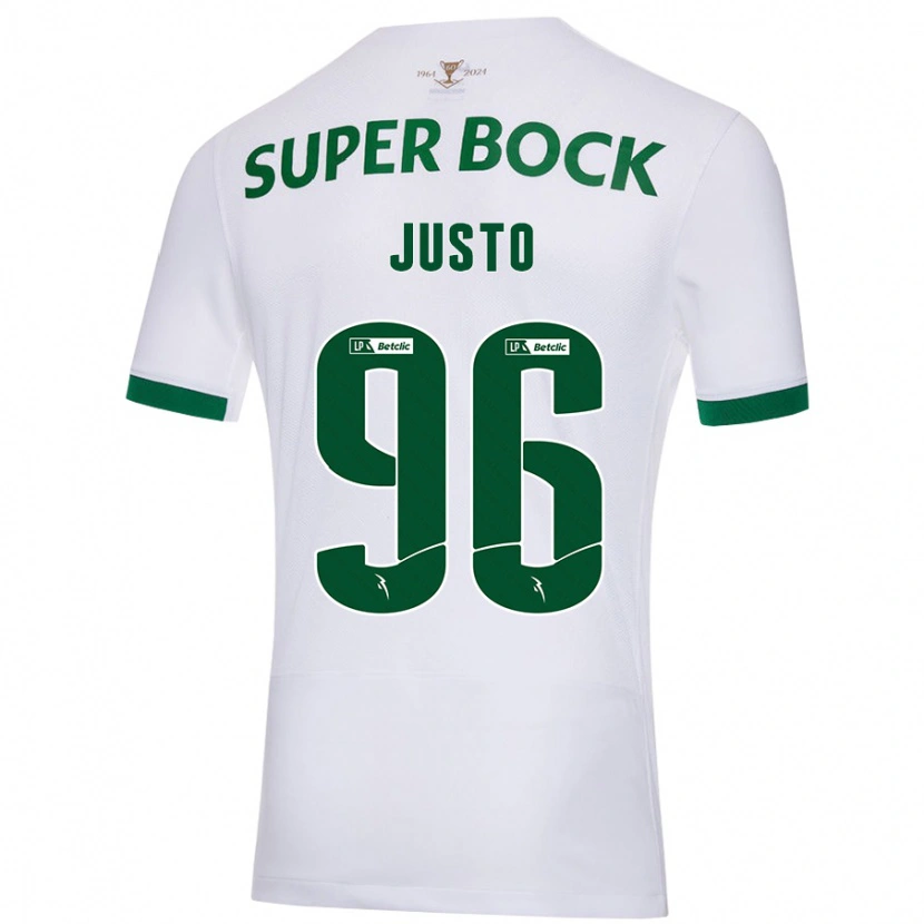 Danxen Herren Samuel Justo #96 Weiß Grün Auswärtstrikot Trikot 2024/25 T-Shirt