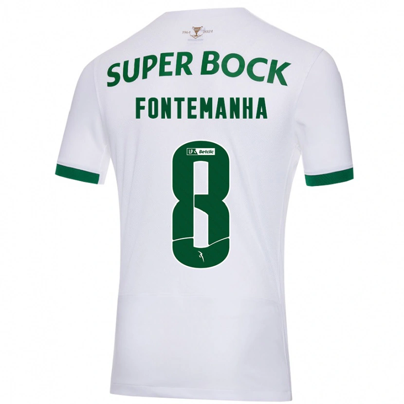 Danxen Herren Rita Fontemanha #8 Weiß Grün Auswärtstrikot Trikot 2024/25 T-Shirt