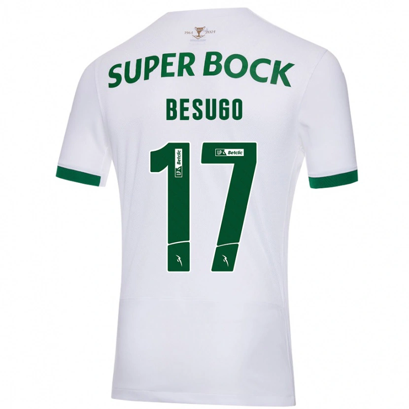 Danxen Herren Neuza Besugo #17 Weiß Grün Auswärtstrikot Trikot 2024/25 T-Shirt