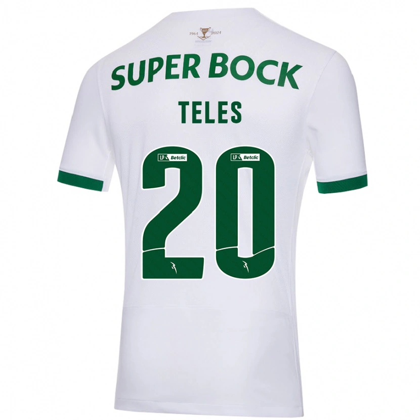 Danxen Herren Ana Teles #20 Weiß Grün Auswärtstrikot Trikot 2024/25 T-Shirt